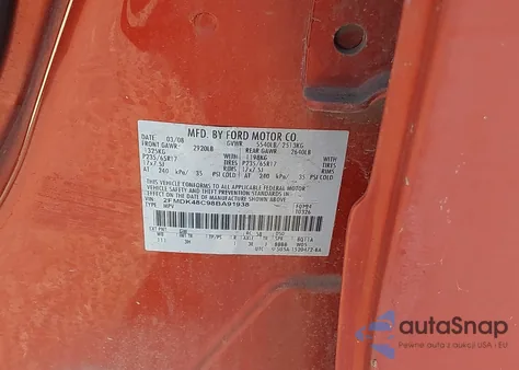 2008 Ford Edge Sel from USA, damaged, VIN 2FMDK48C98BA91938